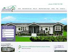 Tablet Screenshot of mcfarlandparkhomes.co.uk